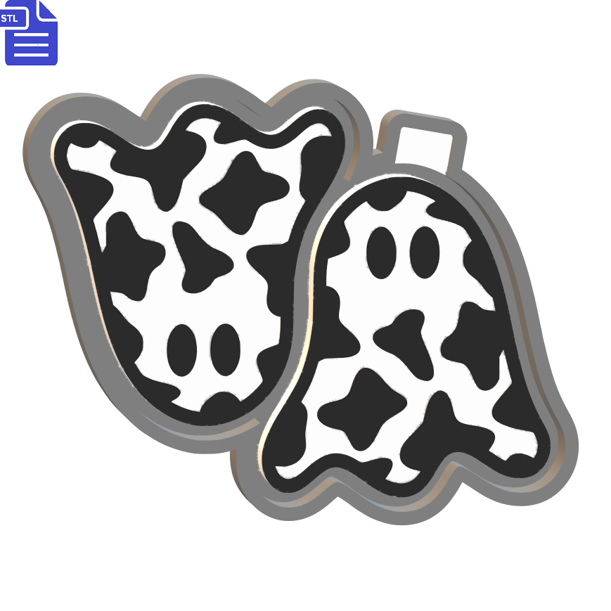 Ghost Cow Print Silicone Mold Housing STL File - The Crafts and Glitter Shop