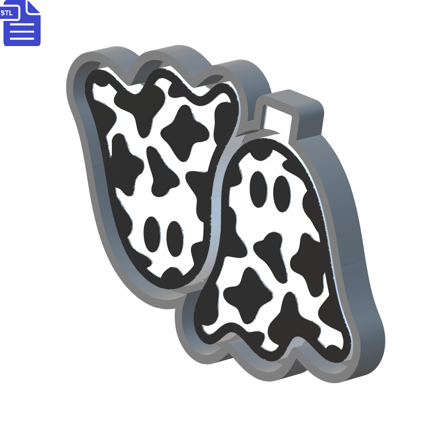 Ghost Cow Print Silicone Mold Housing STL File - The Crafts and Glitter Shop