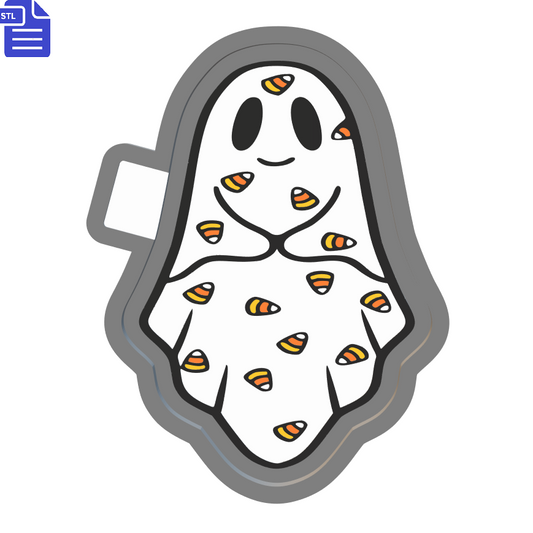 Candy Corn Ghost Silicone Mold Housing STL File - The Crafts and Glitter Shop