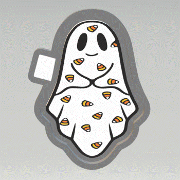 Candy Corn Ghost Silicone Mold Housing STL File - The Crafts and Glitter Shop