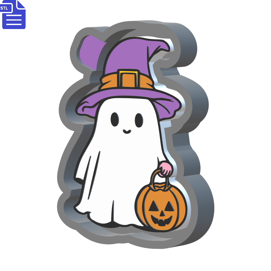 Halloween Ghost Silicone Mold Housing STL File - The Crafts and Glitter Shop