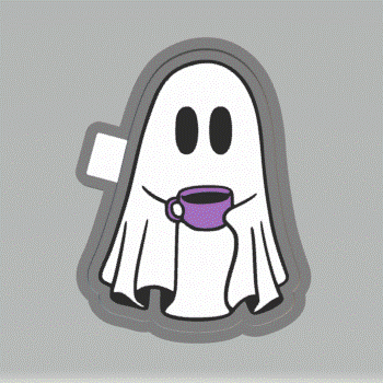 Ghost with Coffee Cup Silicone Mold Housing STL File - The Crafts and Glitter Shop