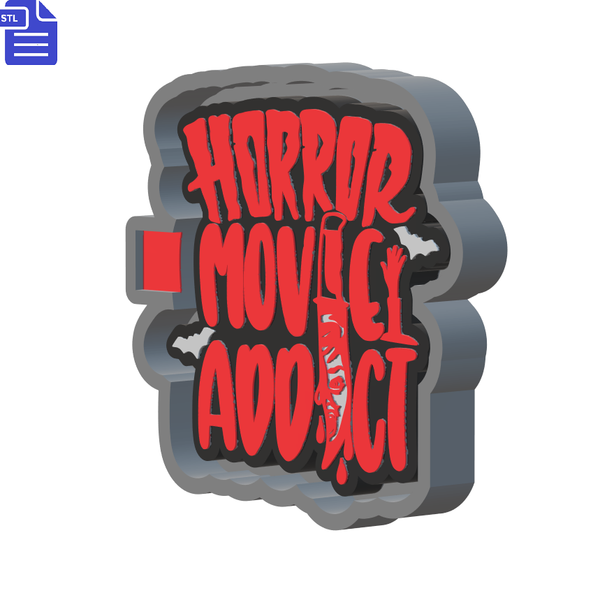 Horror Movie Addict Silicone Mold Housing STL File - The Crafts and Glitter Shop