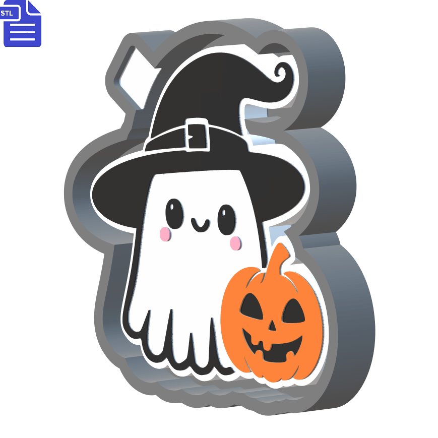 Halloween Ghost Silicone Mold Housing STL File - The Crafts and Glitter Shop