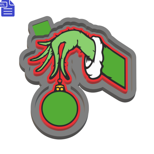 Grinch Hand Bauble Silicone Mold Housing STL File - The Crafts and Glitter Shop