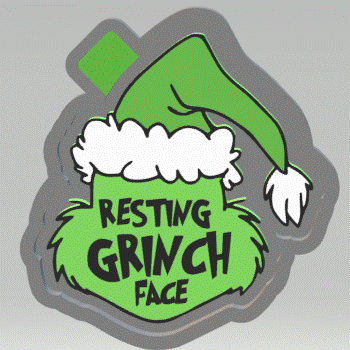 Resting Grinch Face Silicone Mold Housing STL File - The Crafts and Glitter Shop