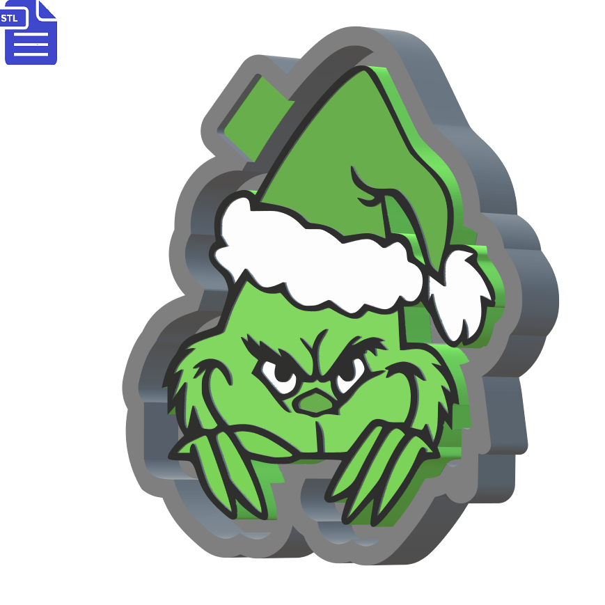 Grinch Silicone Mold Housing STL File - The Crafts and Glitter Shop