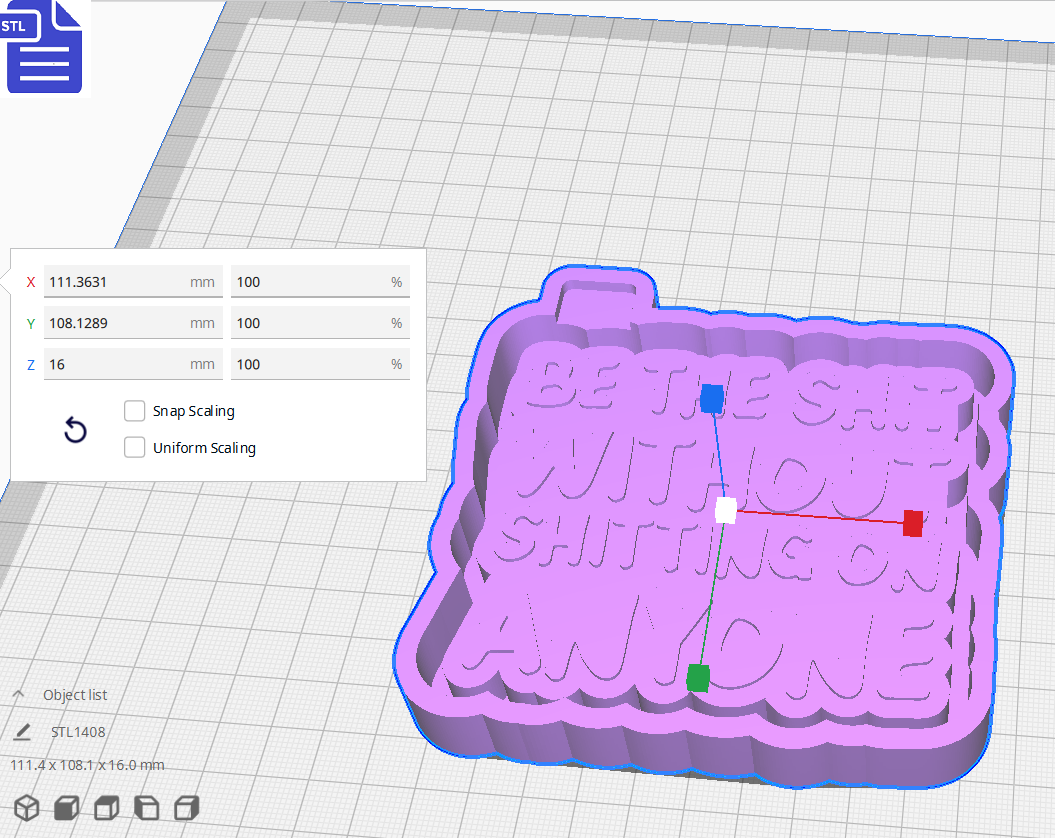 Be The Sh*t Silicone Mold Housing STL File - The Crafts and Glitter Shop
