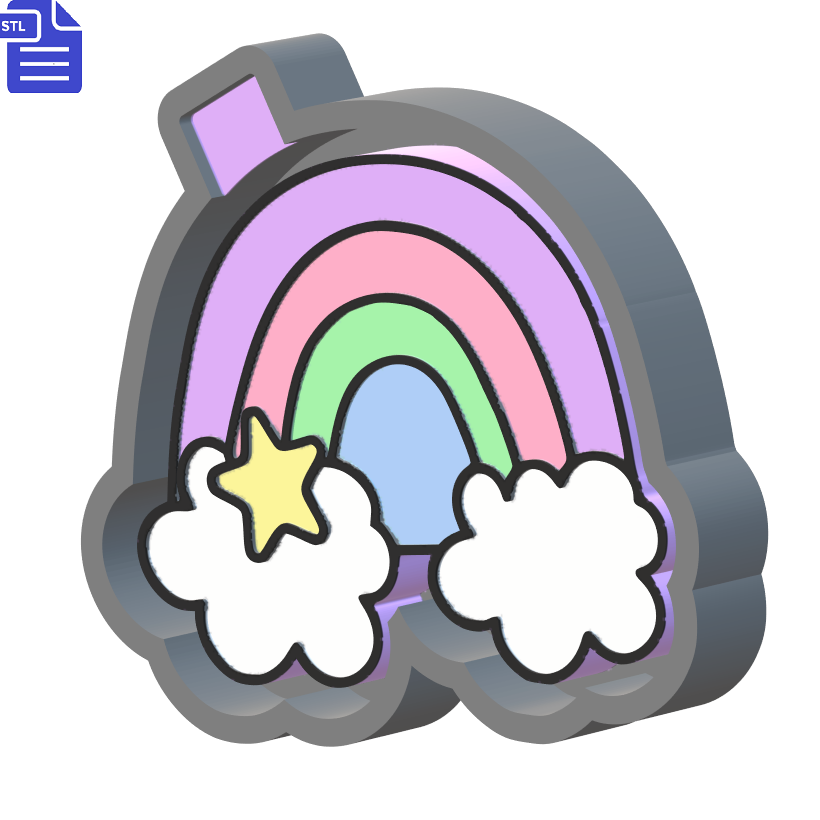 Rainbow Silicone Mold Housing STL File - The Crafts and Glitter Shop