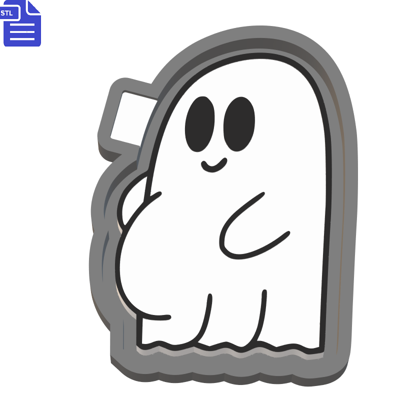 Pregnant Ghost Silicone Mold Housing STL File - The Crafts and Glitter Shop
