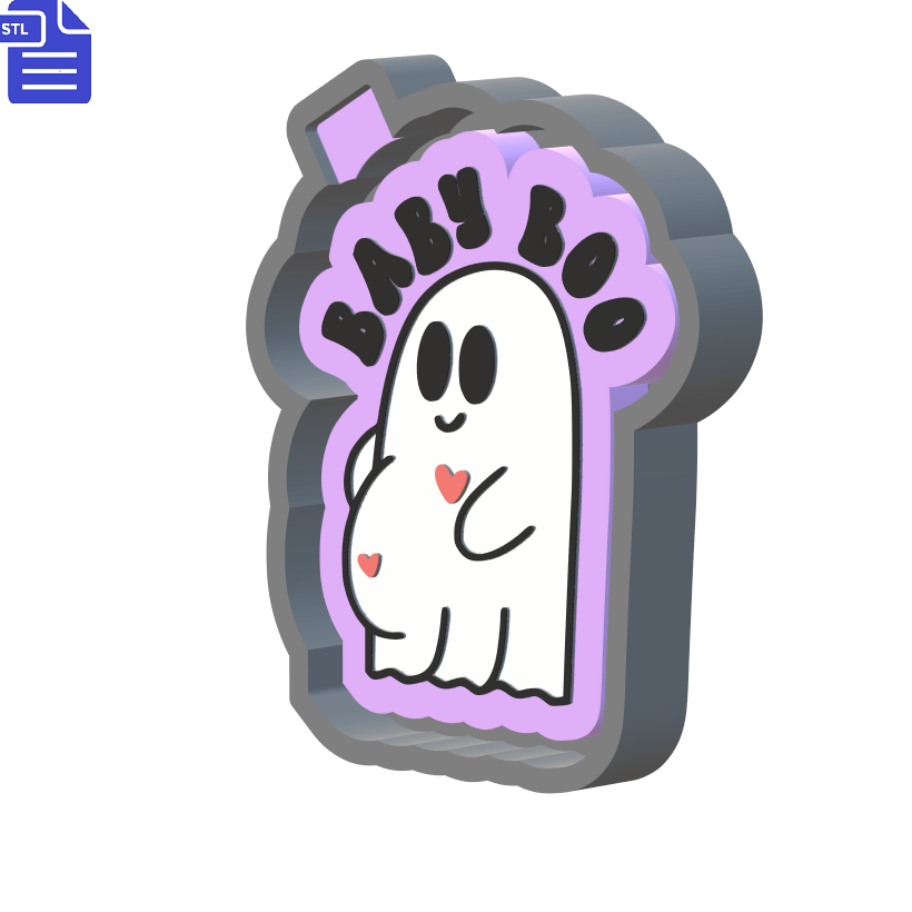 Pregnant Ghost Silicone Mold Housing STL File - The Crafts and Glitter Shop