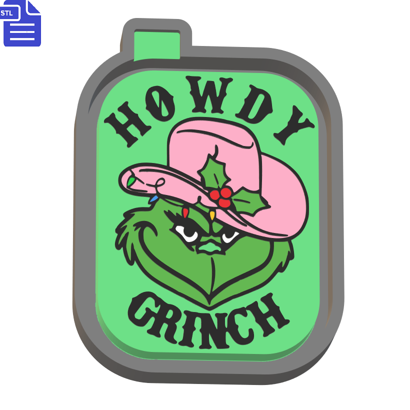 Howdy Grinch Silicone Mold Housing STL File - The Crafts and Glitter Shop