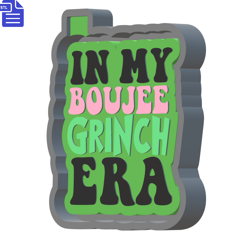 Boujee Grinch Era Silicone Mold Housing STL File - The Crafts and Glitter Shop