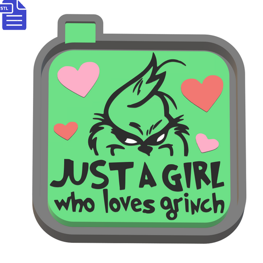 Girl loves Grinch Silicone Mold Housing STL File - The Crafts and Glitter Shop