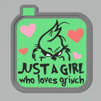 Girl loves Grinch Silicone Mold Housing STL File - The Crafts and Glitter Shop