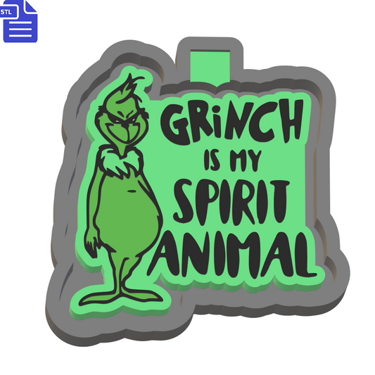 Grinch Spirit Animal Silicone Mold Housing STL File - The Crafts and Glitter Shop
