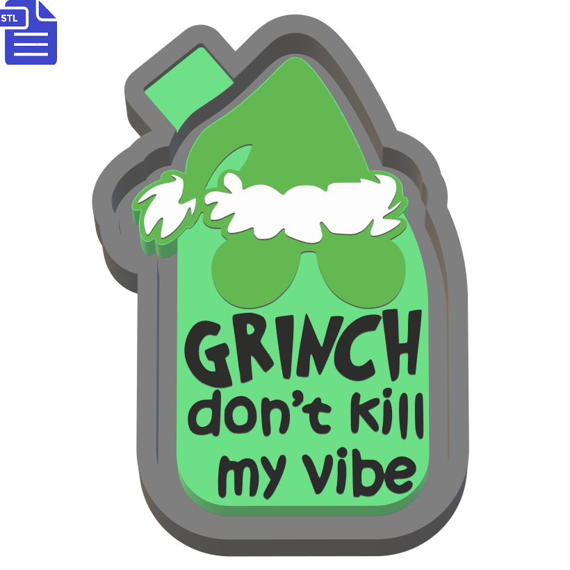 Grinch Vibe Silicone Mold Housing STL File - The Crafts and Glitter Shop