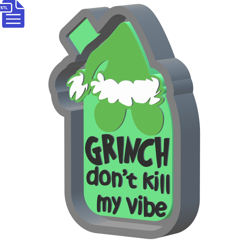 Grinch Vibe Silicone Mold Housing STL File - The Crafts and Glitter Shop