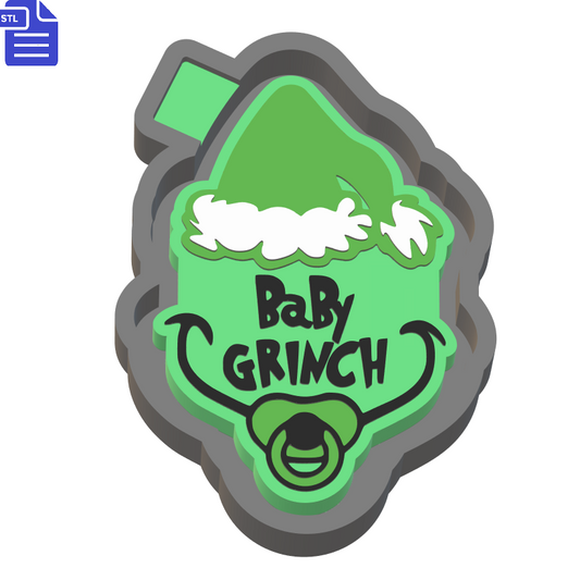 Baby Grinch Silicone Mold Housing STL File - The Crafts and Glitter Shop