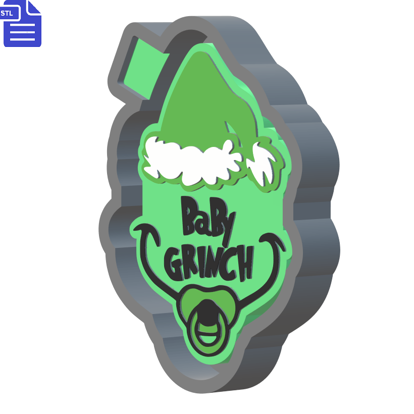 Baby Grinch Silicone Mold Housing STL File - The Crafts and Glitter Shop
