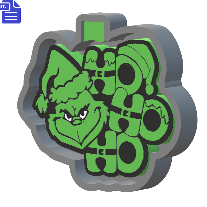 Grinch Ho Ho Ho Silicone Mold Housing STL File - The Crafts and Glitter Shop