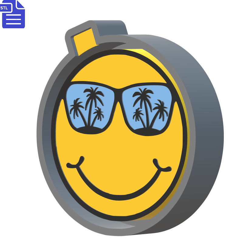 Summer Smiley Silicone Mold Housing STL File - The Crafts and Glitter Shop