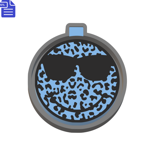 Leopard Print Smiley Silicone Mold Housing STL File - The Crafts and Glitter Shop