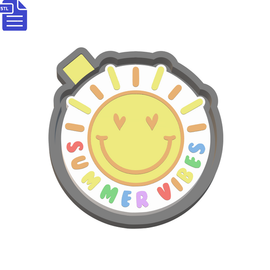 Summer Vibes Silicone Mold Housing STL File - The Crafts and Glitter Shop