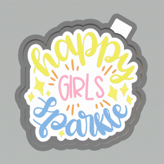 Happy Girls Sparkle Silicone Mold Housing STL File - The Crafts and Glitter Shop