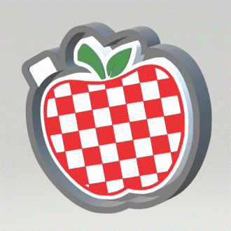 Checkered Apple Silicone Mold Housing STL File - The Crafts and Glitter Shop