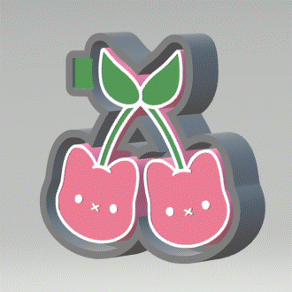 Cat Cherries Silicone Mold Housing STL File - The Crafts and Glitter Shop