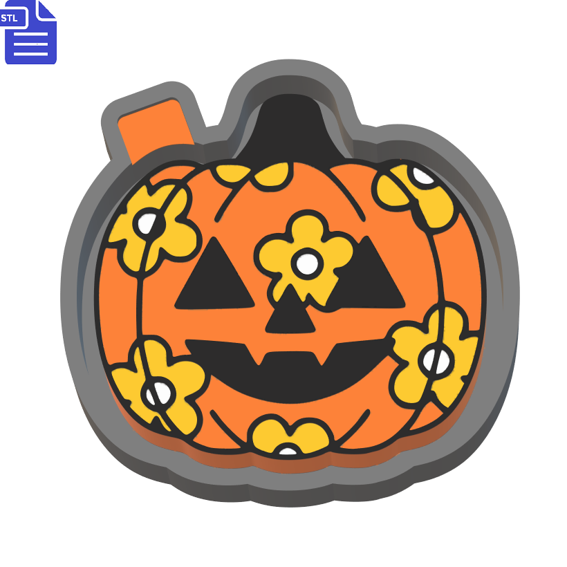 Pumpkin with Flowers Silicone Mold Housing STL File - The Crafts and Glitter Shop