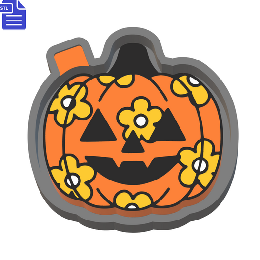 Pumpkin with Flowers Silicone Mold Housing STL File - The Crafts and Glitter Shop