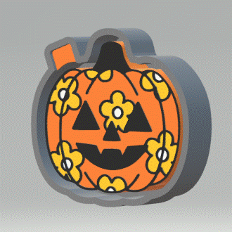 Pumpkin with Flowers Silicone Mold Housing STL File - The Crafts and Glitter Shop