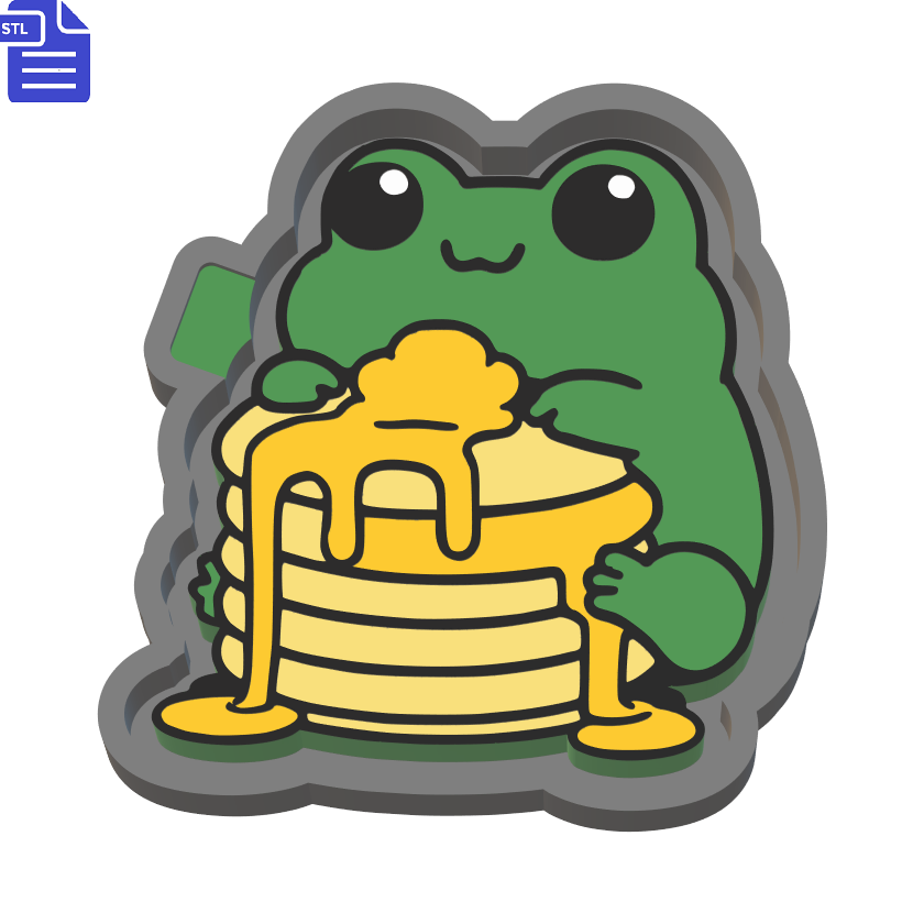 Frog with Pancakes Silicone Mold Housing STL File - The Crafts and Glitter Shop