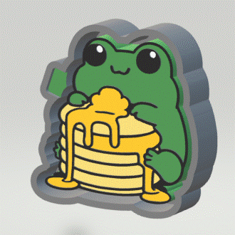 Frog with Pancakes Silicone Mold Housing STL File - The Crafts and Glitter Shop