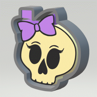Skull with Bow Silicone Mold Housing STL File - The Crafts and Glitter Shop