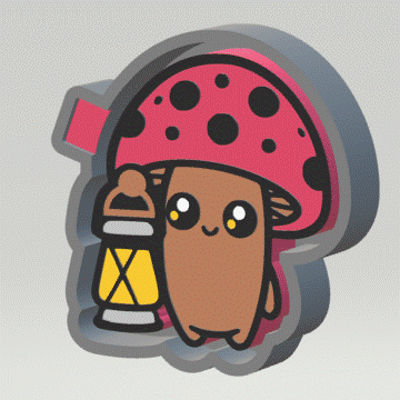 Mushroom with Lantern Silicone Mold Housing STL File - The Crafts and Glitter Shop