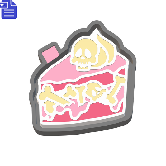 Strawberry Milkbone Cake Slice Silicone Mold Housing STL File - The Crafts and Glitter Shop
