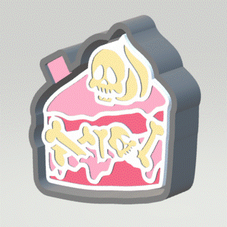 Strawberry Milkbone Cake Slice Silicone Mold Housing STL File - The Crafts and Glitter Shop