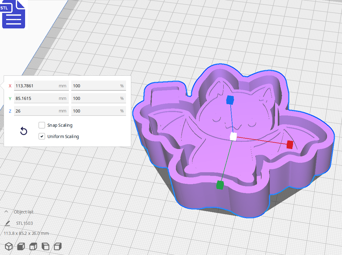 Cute Flying Bat Silicone Mold Housing STL File - The Crafts and Glitter Shop