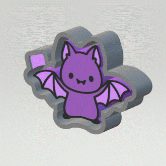 Cute Flying Bat Silicone Mold Housing STL File - The Crafts and Glitter Shop