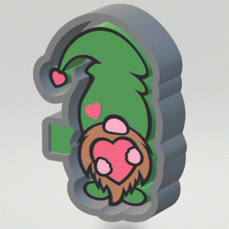 Gnome holding Heart Silicone Mold Housing STL File - The Crafts and Glitter Shop