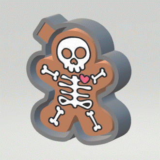 Gingerbread Skeleton Silicone Mold Housing STL File - The Crafts and Glitter Shop