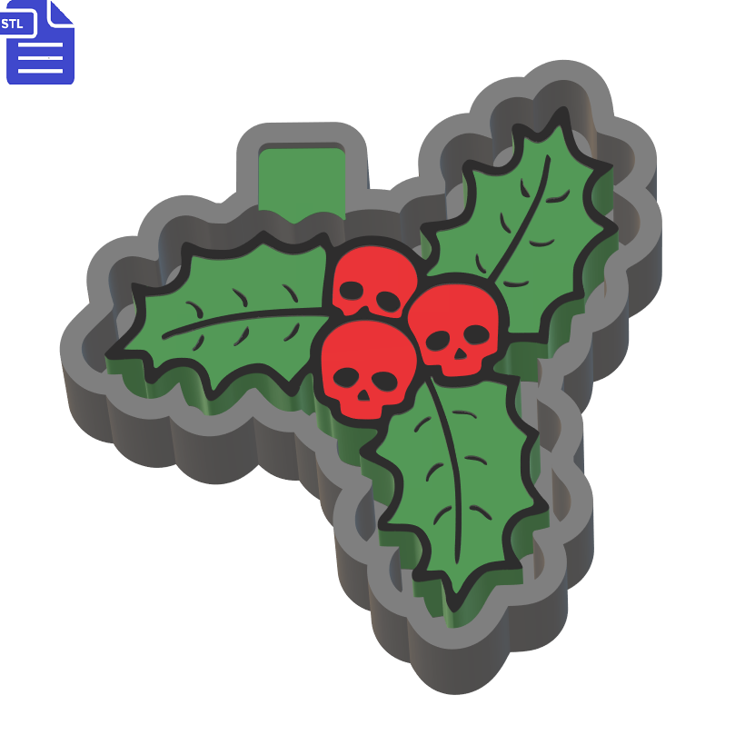 Skulls Holly Silicone Mold Housing STL File - The Crafts and Glitter Shop
