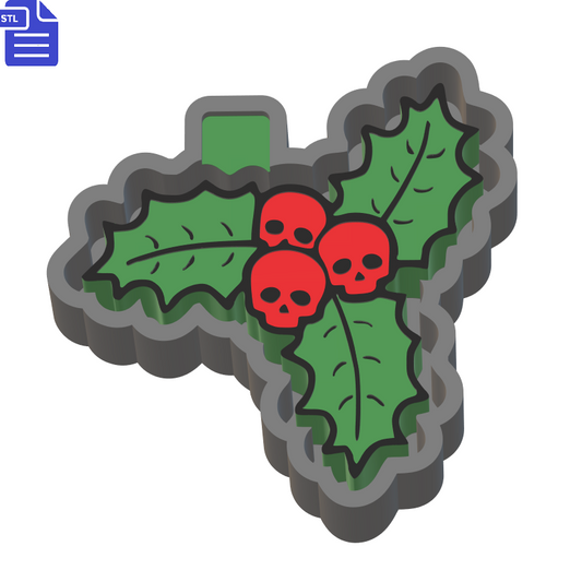 Skulls Holly Silicone Mold Housing STL File - The Crafts and Glitter Shop