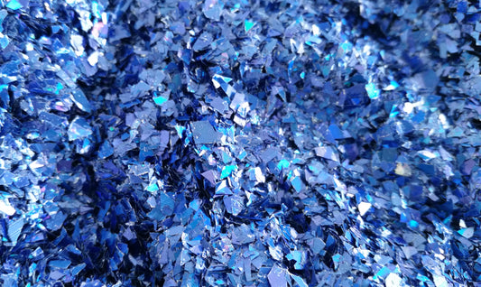 Holographic Royal Blue Cellophane Glitter Flakes - Refill Bag - Mylar Glitter Flakes - Chunky Glitter - 1 tbsp - 2 tbsp - 3 tbsp - 4 tbsp - The Crafts and Glitter Shop