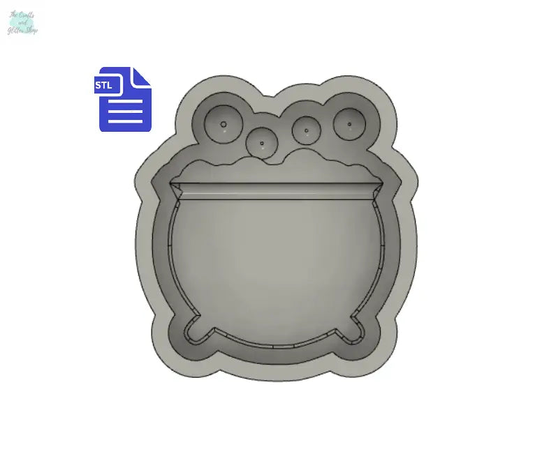 1 pc Bubble Cauldron Bath Bomb Mold STL File - for 3D printing - FILE ONLY - The Crafts and Glitter Shop