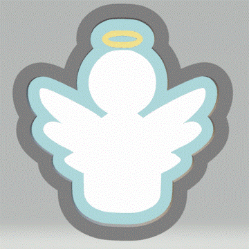 1pc Angel Bath Bomb Mold STL File
