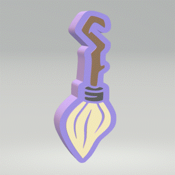 1pc Broom Bath Bomb Mold STL File